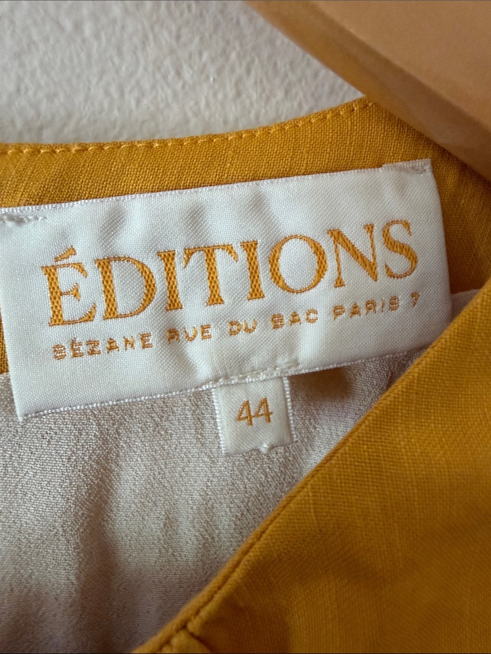 Sezane Editions Abella Linen Blend Blouse Top in Sun Size XXL - Picture 6 of 7